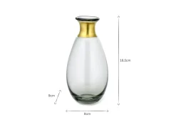 Miza Mini Glass Vase - Smoke