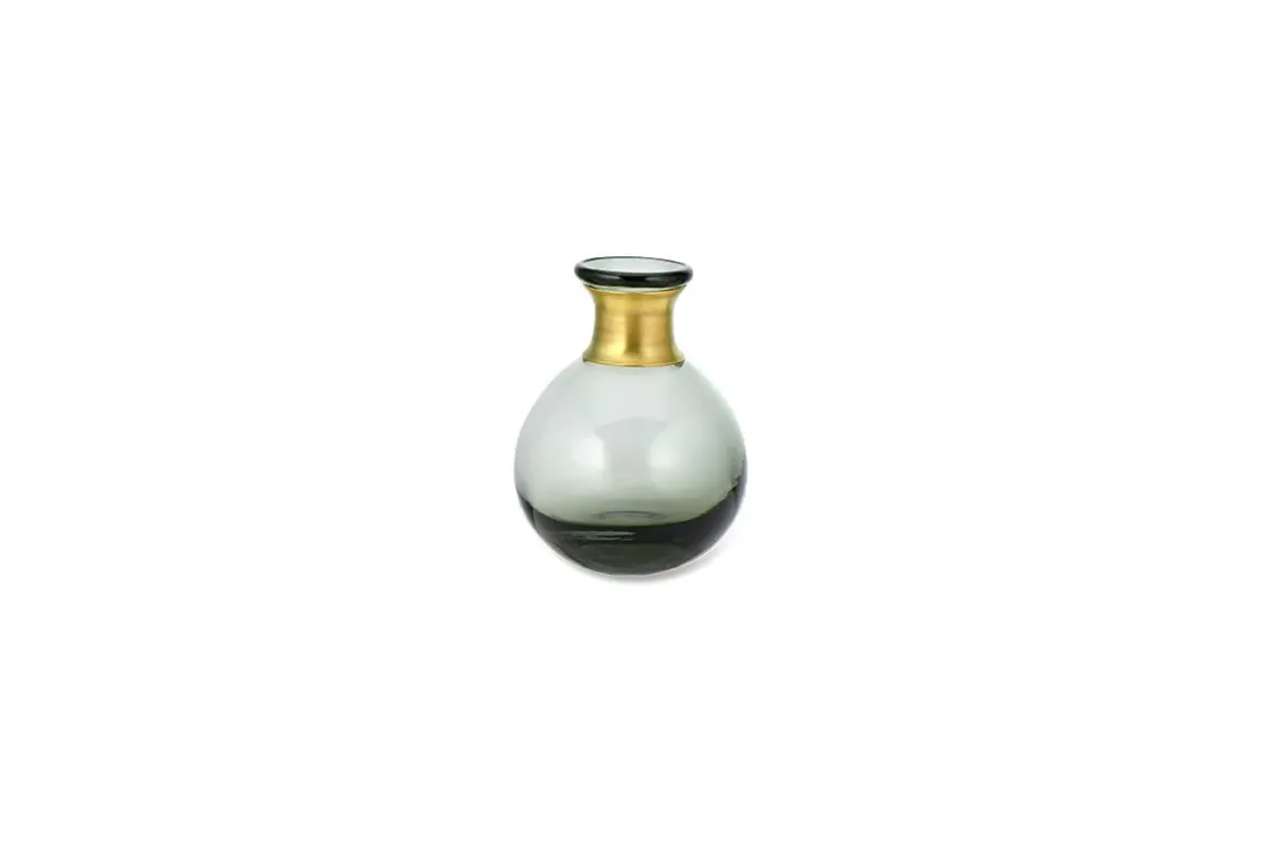 Miza Mini Glass Vase - Smoke