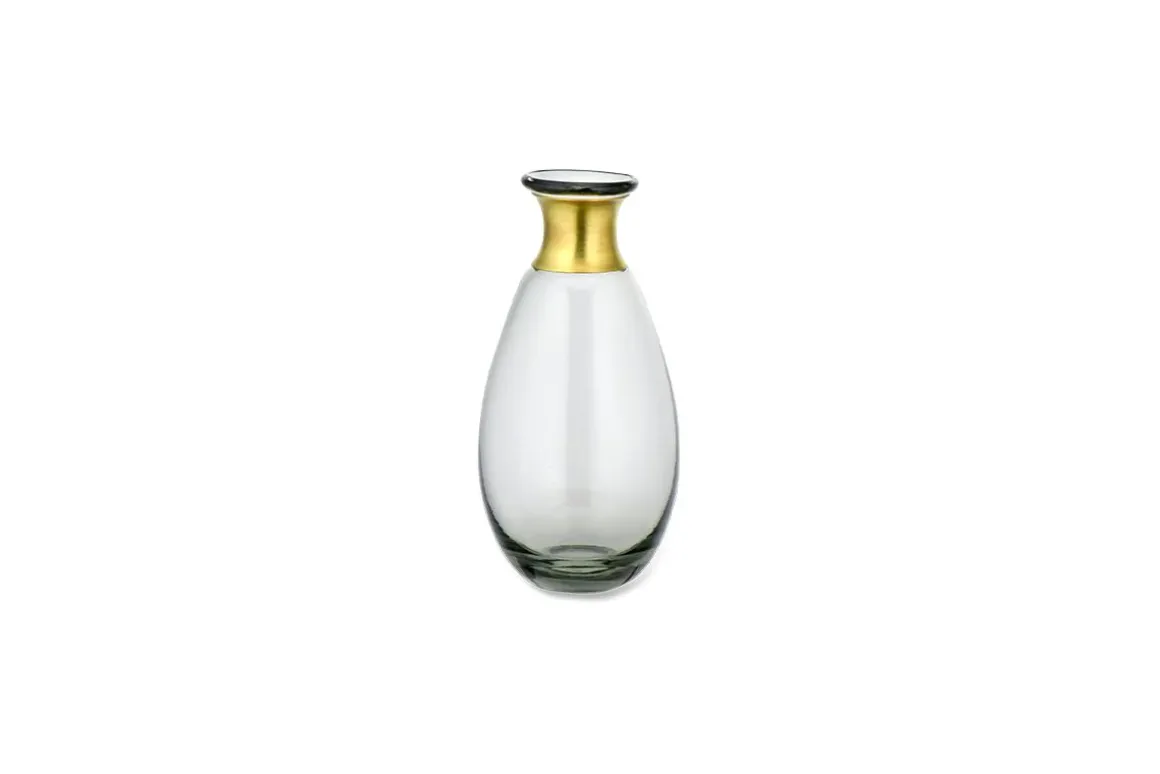 Miza Mini Glass Vase - Smoke