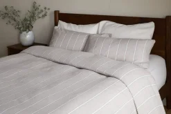 Mora Hemp & Cotton Duvet Cover - Stone Grey