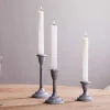 Moremi Candle Holders - Aged Zinc - (Set of 3)