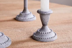 Moremi Candle Holders - Aged Zinc - (Set of 3)