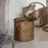 Mosat Iron Fireside Bucket - Antique Brass