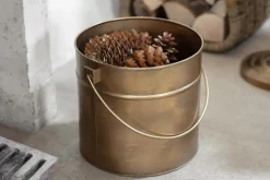 Mosat Iron Fireside Bucket - Antique Brass