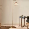 Mulia Recycled Glass Floor Lamp - Antique Brass