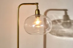 Mulia Recycled Glass Floor Lamp - Antique Brass