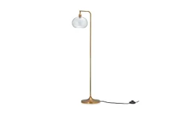 Mulia Recycled Glass Floor Lamp - Antique Brass