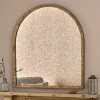 Murwara Antique Glass Arched Mirror - Antique Brass