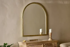 Murwara Arch Mirror - Antique Brass