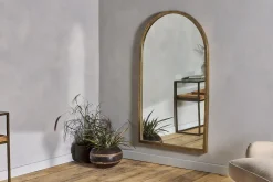 Murwara Full Length Arched Mirror - Antique Brass