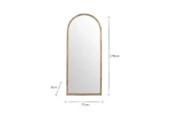Murwara Full Length Mirror - Antique Brass