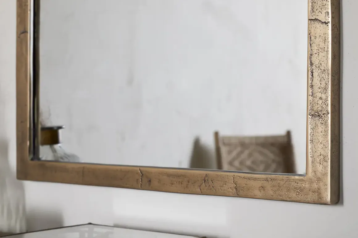 Murwara Wall Mirror - Antique Brass