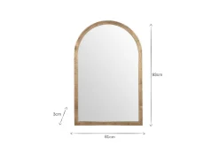 Murwara Wall Mirror - Antique Brass