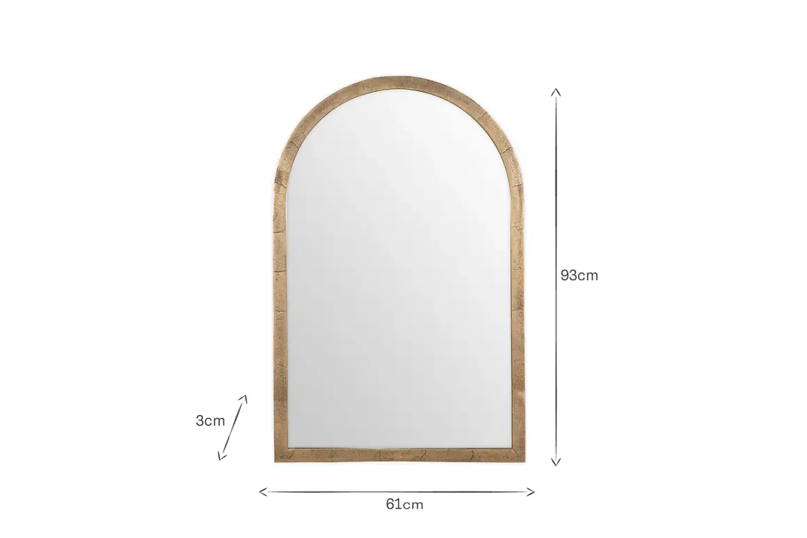 Murwara Wall Mirror - Antique Brass