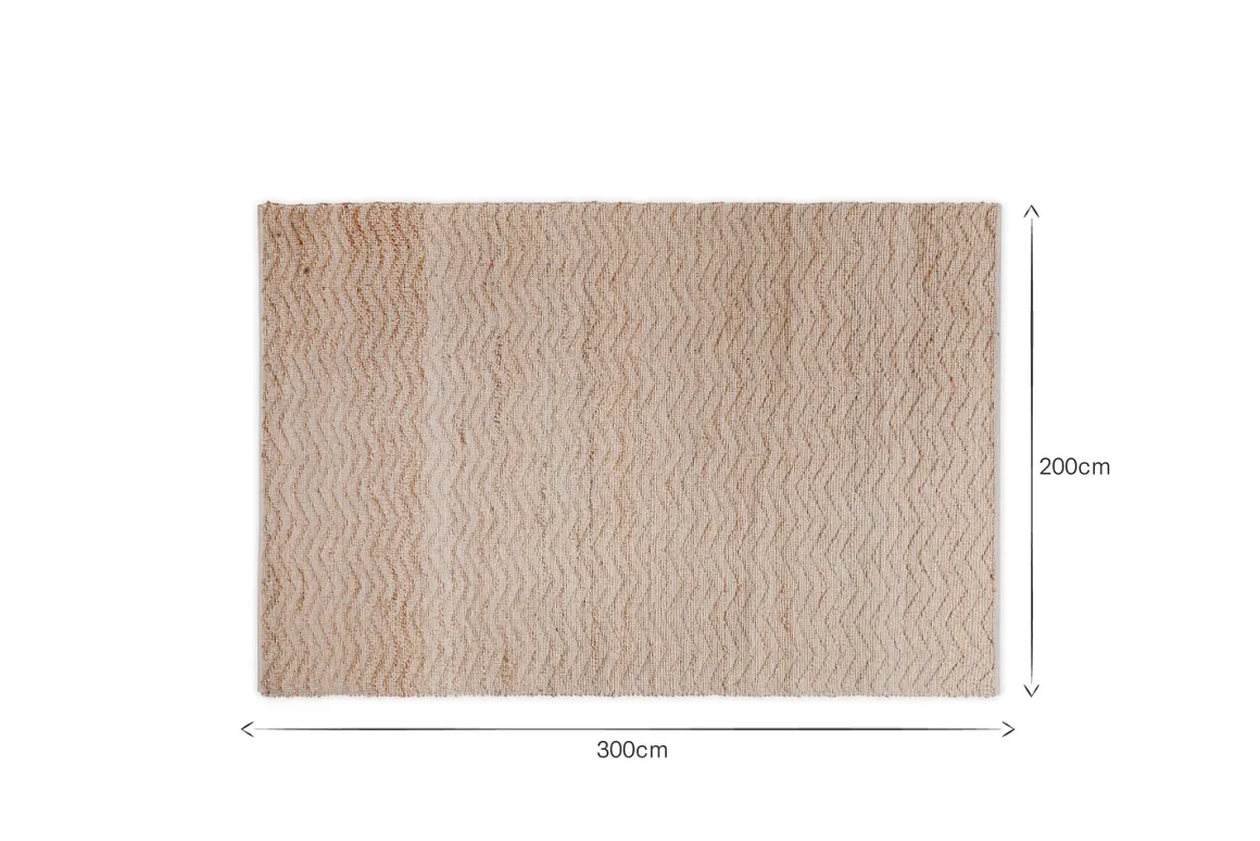 Nabami Chevron Jute Rug - Natural