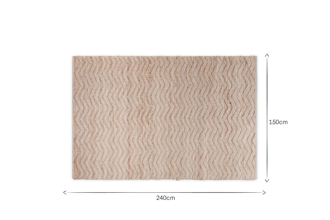 Nabami Chevron Jute Rug - Natural