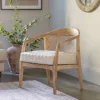 Nabhi Mango Wood & Cane Occasional Chair - Natural