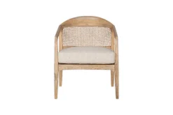 Nabhi Mango Wood & Cane Occasional Chair - Natural