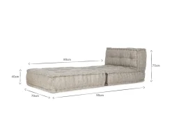 Nadeeka Modular Extension - Soft Grey