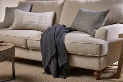 Nahan Moss Stitch Cotton Throw - Charcoal