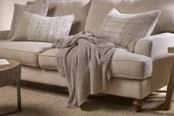 Nahan Moss Stitch Cotton Throw - Stone