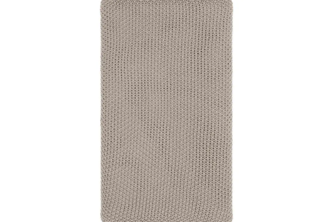 Nahan Moss Stitch Cotton Throw - Stone