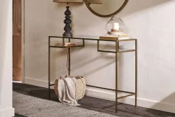 Nakuru Iron & Glass Console Table