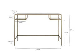 Nakuru Iron & Glass Console Table