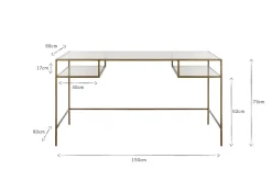 Nakuru Iron & Glass Desk