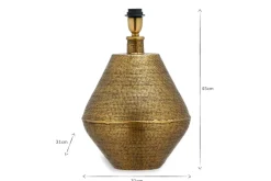 Nalgonda Lamp - Antique Brass - Large
