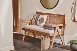 Nalrina acacia and cane sofa