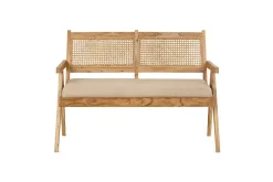 Nalrina acacia and cane sofa