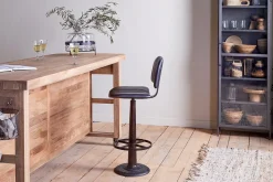 Narwana Bar Chair - Aged Black