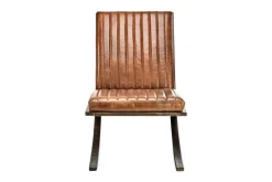 Narwana Ribbed Leather Lounger - Aged Tan