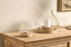 Naryla Mango Wood Lantern - Natural