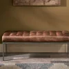 Nasan Leather Upholstered Bench