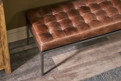 Nasan Leather Upholstered Bench