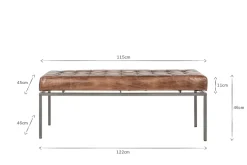Nasan Leather Upholstered Bench