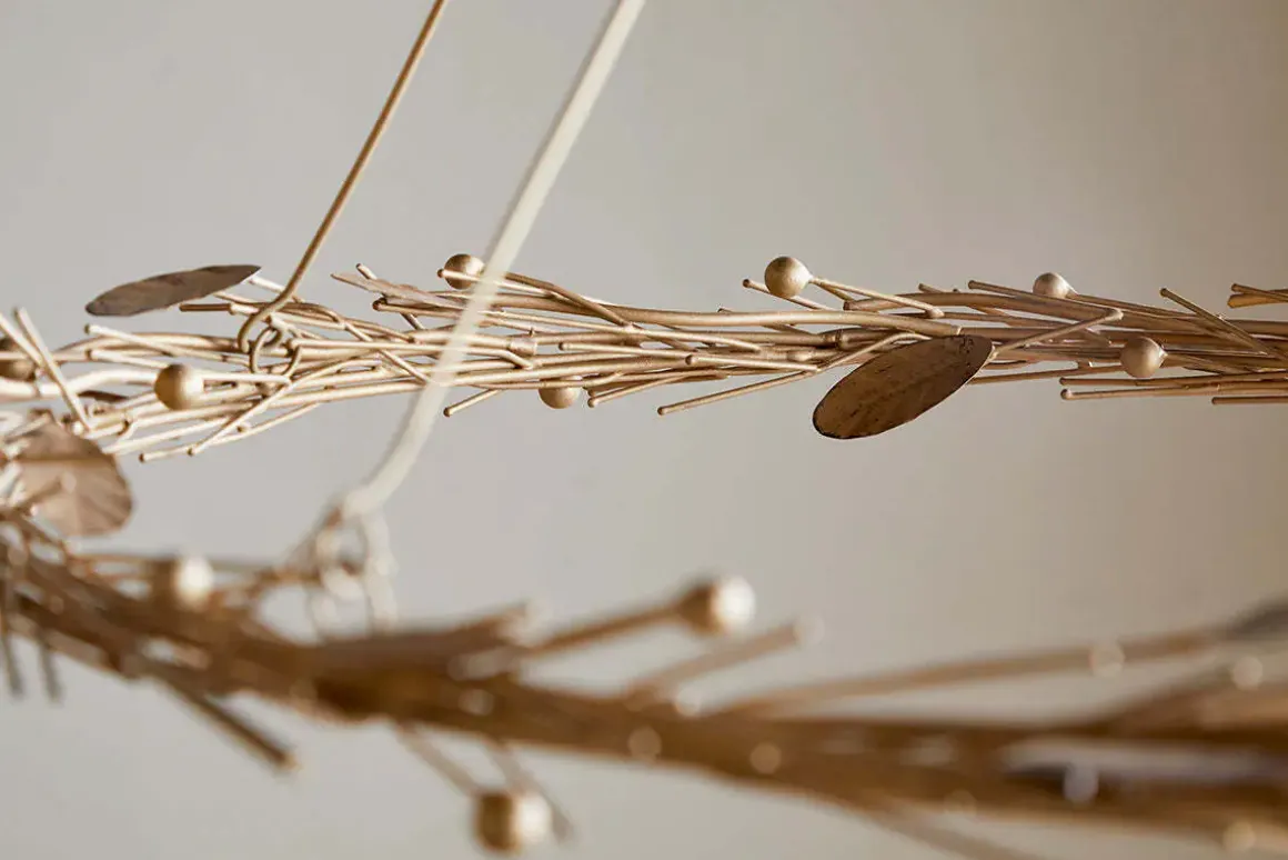 Natesa Hanging Wreath - Brass