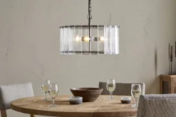 Nauka Statement Pendant - Aged Bronze & Clear