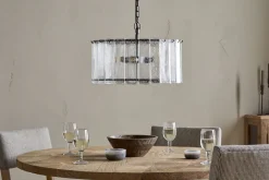 Nauka Statement Pendant - Aged Bronze & Clear