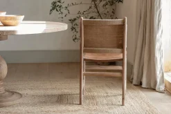 Nayan Leather & Jute Dining Chair - Tan