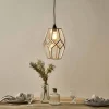 Nazat Panelled Glass Easy Fit LampShade - Clear & Antique Brass