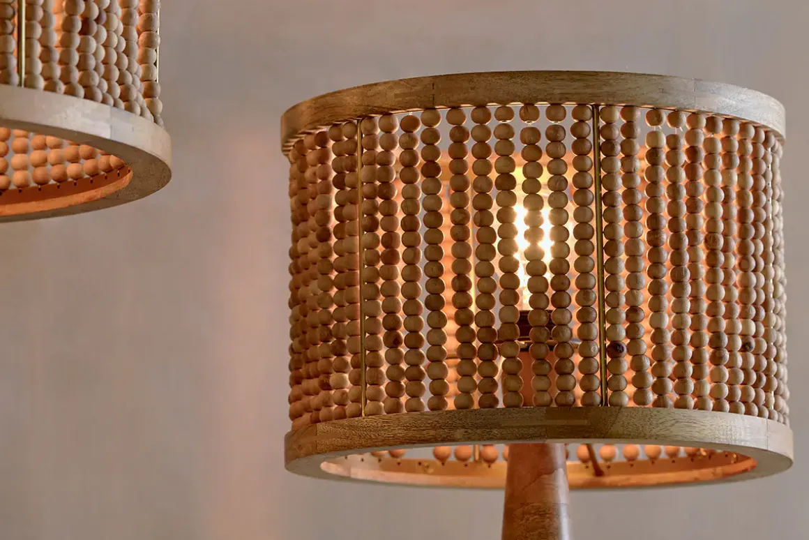 Neela Mango Wood Lampshade - Natural