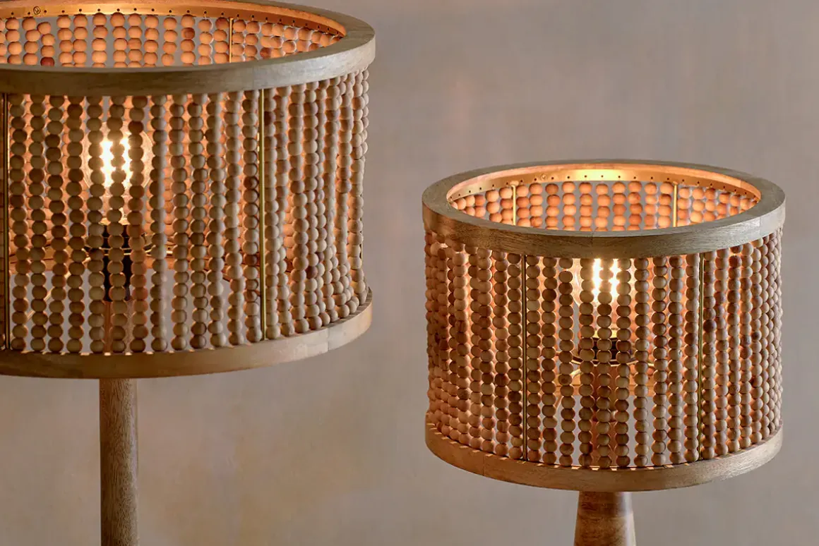 Neela Mango Wood Lampshade - Natural