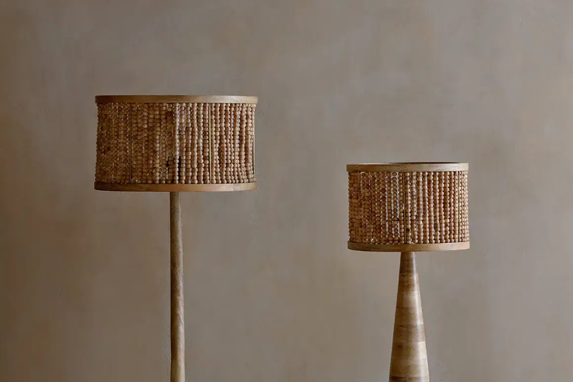 Neela Mango Wood Lampshade - Natural