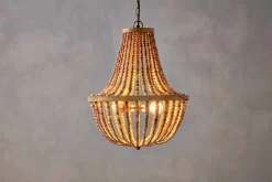 Neela Mango Wood Pendant - Natural