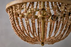 Neela Mango Wood Pendant - Natural