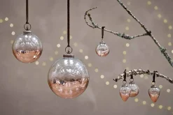 Nevasa Baubles - Clear & Antique Copper (Set of 4)