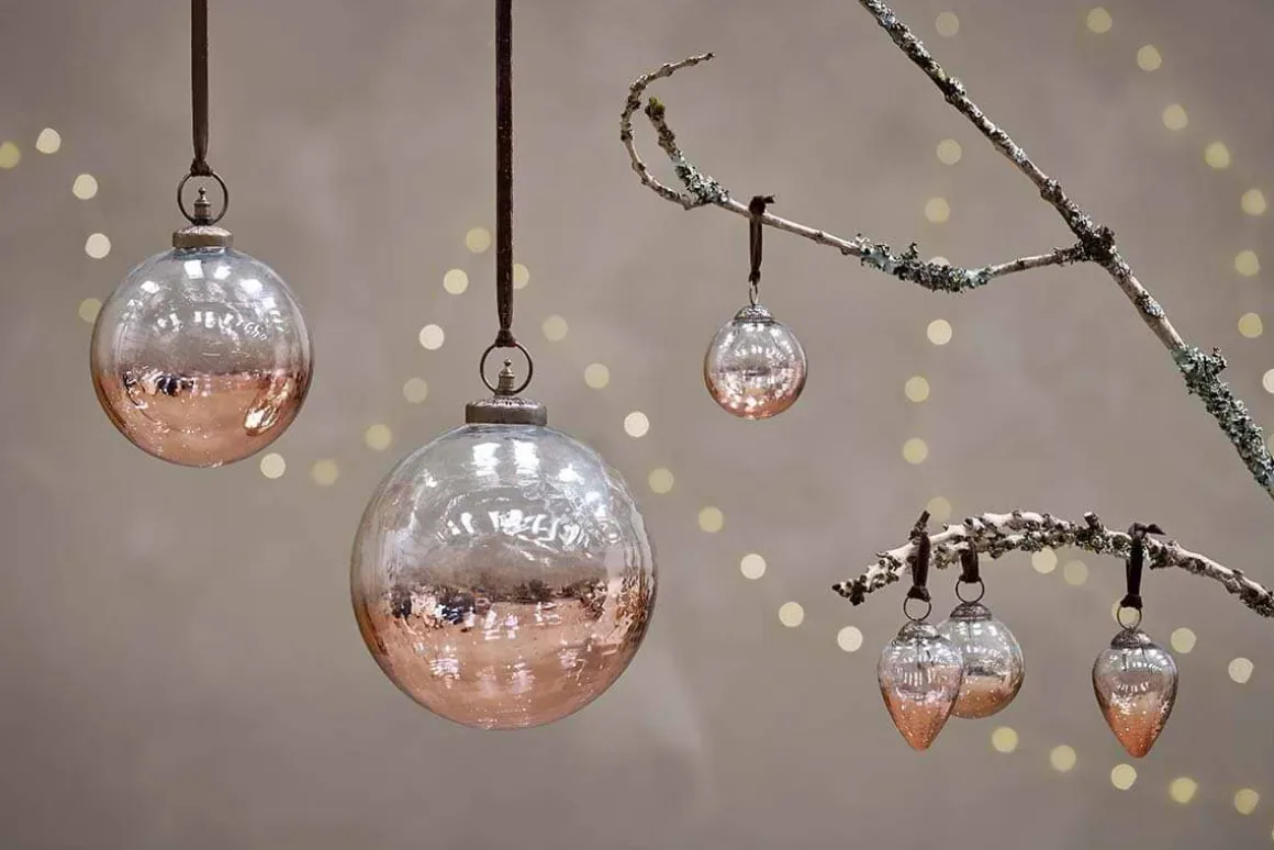 Nevasa Baubles - Clear & Antique Copper (Set of 4)